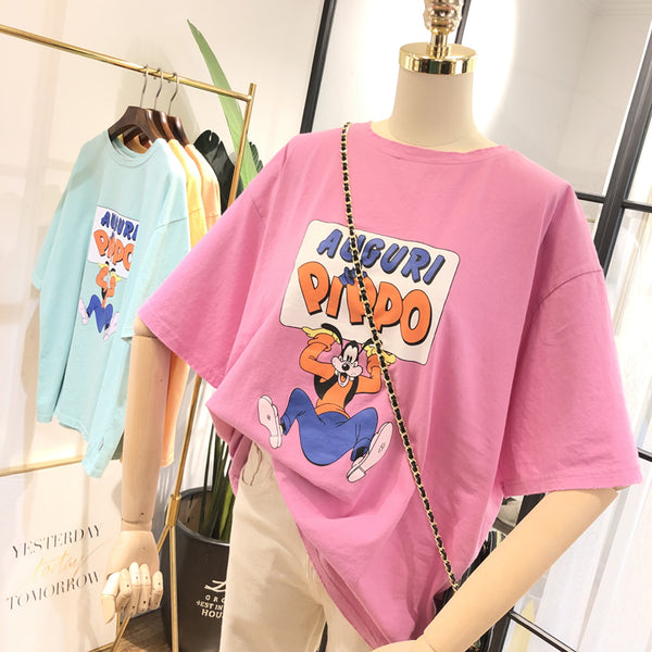 SIMDA OVERSIZED T SHIRT WITH GUFI PRINT - boopdo