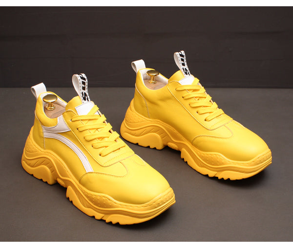 COTEX CLASSICS SLIP ON TRAINERS SNEAKER IN YELLOW - boopdo