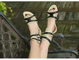 PROVA PERFETTO HUFFO WOFO OPEN TOE HIGH TOP ROMAN SANDALS - boopdo