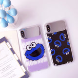 SESAME STREET CARTOON PRINT CUSTOM APPLE IPHONE CASES IN BLUE - boopdo