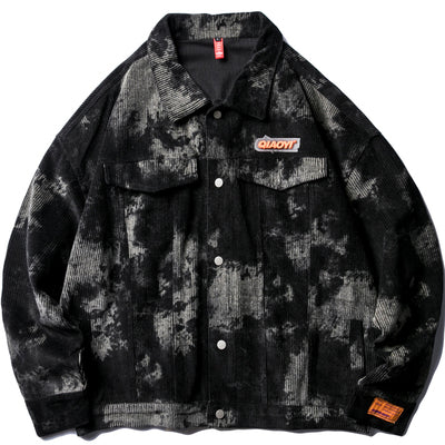 MAOQIAOYI QIAOYT CORDUROY TIE DYED JACKET - boopdo