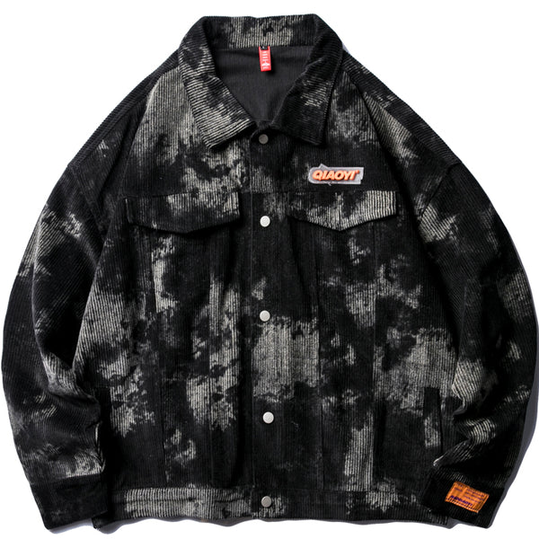 MAOQIAOYI QIAOYT CORDUROY TIE DYED JACKET - boopdo
