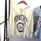 SIMDA PENNSTATE REPEAT CROPPED HOODIE - boopdo