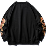 MAOQIAOYI DRAGON RETRO OLD FASHION CREW NECK SWEATSHIRT - boopdo