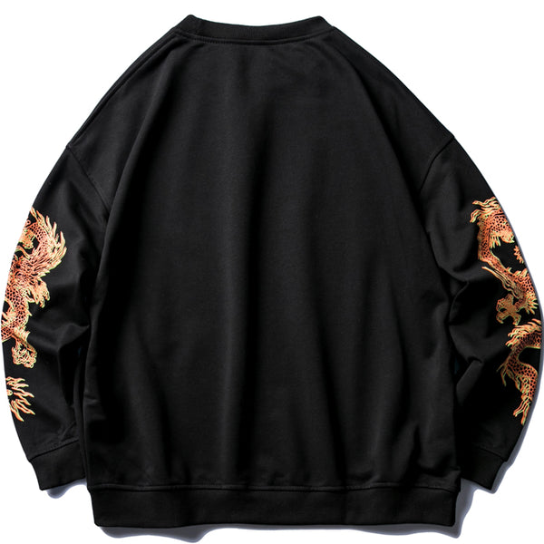 MAOQIAOYI DRAGON RETRO OLD FASHION CREW NECK SWEATSHIRT - boopdo