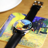 GOGH OIL PAINTING WORLD GLOBE VINTAGE DESIGN WATCH - boopdo