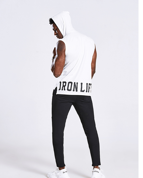 IRON LIFE THE GYM PANTHERS TRAINING HOODED T SHIRTS - boopdo