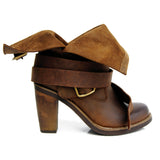 PROVAPERFETTO WESTERN DETAIL BUCKLED LEATHER ANKLE BOOTS - boopdo