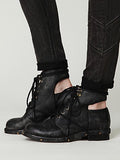 PROVAPERFETTO CUT OUT LEATHER STUTTED ANKLE BOOTS - boopdo