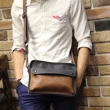 CORRA MICZO LEATHER SHOULDER MESSENGER BAG IN BROWN - boopdo