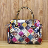 THE WOMAN TIME SNAKE LEATHER SLUNG HANDBAG IN MULTI COLOR - boopdo