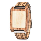 BOBO BIRD SQUARE WOODEN LED TOUCH SCREEN DISPLAY WATCH - boopdo