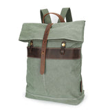 CANVAS LEATHER LEISURE COLLEGE CASUAL UNISEX BAG - boopdo