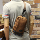 CORRA MICZO MULTI FUNCTIONAL LEATHER CHEST BAG IN BROWN - boopdo