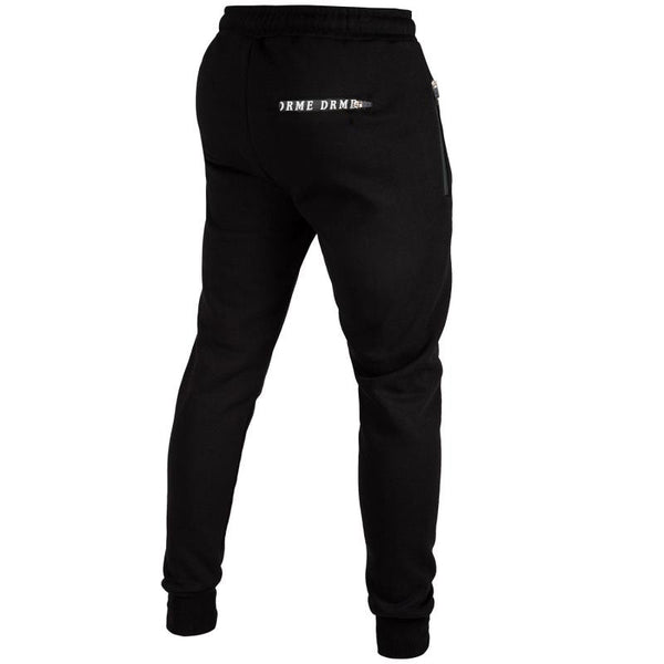 MUSCLE CARDIO FITTED ELASTICATED WAISTBAND PANT IN BLACK - boopdo
