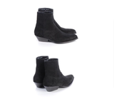 NADEMILI COWBOY TOE POINTED CHELSEA ANKLE BOOTS - boopdo