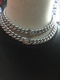 RICH BRIAN XX TENTACION CUBAN GOLD SILVER CHOKER NECK CHAIN - boopdo