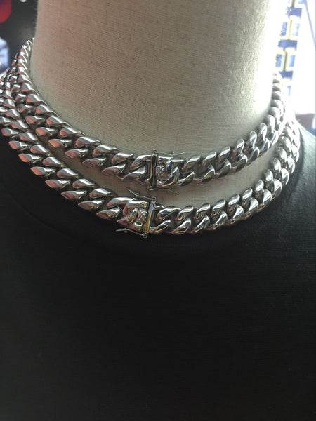 RICH BRIAN XX TENTACION CUBAN GOLD SILVER CHOKER NECK CHAIN - boopdo