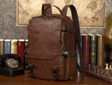 MANTIME TENTH AVEX VINTAGE HANDMADE 15 INCHES LEATHER BACKPACK - boopdo
