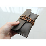 BOOPDO DESIGN CUSTOM MADE LEATHER WALLET WITH ROPE STRAP - boopdo