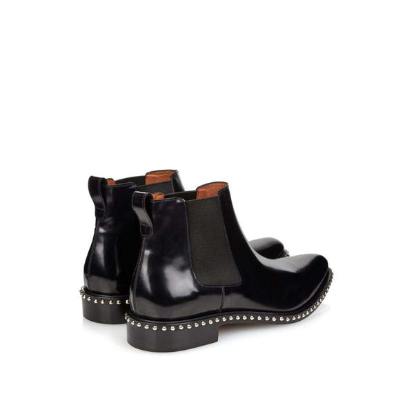 NADEMILI BOOPDO DESIGN HIGH TOP BLACK LEATHER CHELSEA BOOTS - boopdo