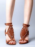 PROVAPERFETTO STUDDED BLOCK HEELED WEDGES - boopdo