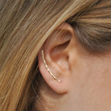 BOOPDO DESIGN STERLING SILVER GOLD PLATED EAR CLIMBER - boopdo