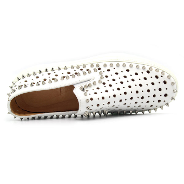 JINIWU VANGUARD PERFORATED BREATHABLE LEATHER SHOES WITH RIVET - boopdo