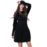 ARTKA LIZZIE KEER PLEATED SWEATER DRESS IN BLACK - boopdo