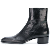 BOOPDO DESIGN BLACK AURA TOE POINT CHELSEA ANKLE BOOTS - boopdo