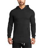 MR MUSCLE GYM FITNESS GYM THIN HOODED PULLOVER SWEATSHIRT - boopdo