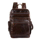 ZEFAN COCOSH BERNOZA HANDMADE OIL WAX LEATHER TRAVEL BACKPACK - boopdo