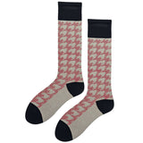 MONDAYS KNEE HIGH SOCKS WITH ABSTRACT STRIPE PATTERN - boopdo