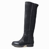PROVAPERFETTO WIDE FIT KNEE HIGH RIDING BOOTS IN BLACK - boopdo