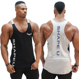 MUSCLE GUYS FITNESS GYM WEAR BODY BUILDING SHAPEX TANK TOP - boopdo