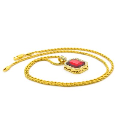 HIPSTER SAVAGE FREE STYLE MINI GEM DIAMOND NECKLACE - boopdo