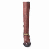 PROVA PERFETTO MARTIN RETRO STYLE STOVEPIPE LEATHER BOOTS - boopdo