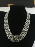 RICH BRIAN XX TENTACION CUBAN GOLD SILVER CHOKER NECK CHAIN - boopdo