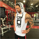 MUSCLE GUYS SHAPOX FITNESS TANK TOP TEE SHIRT WITH HOODIE - boopdo