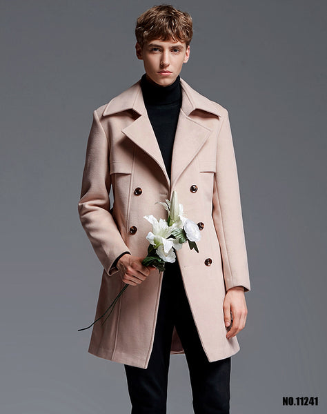 JOE CHAO PIMMIN URBAN BRITISH STYLE CASHMERE WOOLEN TRENCH OVERCOATS - boopdo