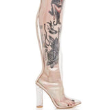 ROMALIX BOOPDIO TRANSPARENT OVER THE KNEE BOOTS - boopdo