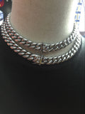 RICH BRIAN XX TENTACION CUBAN GOLD SILVER CHOKER NECK CHAIN - boopdo