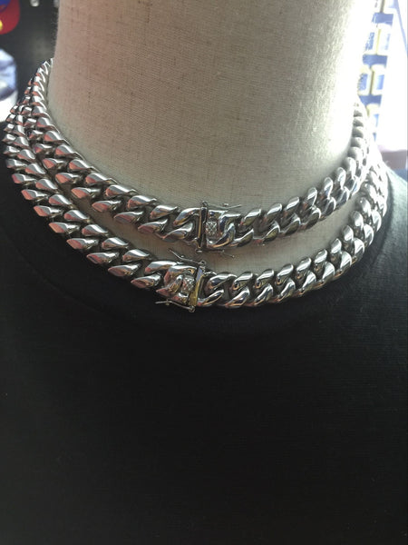 RICH BRIAN XX TENTACION CUBAN GOLD SILVER CHOKER NECK CHAIN - boopdo