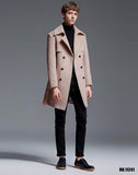 JOE CHAO PIMMIN URBAN BRITISH STYLE CASHMERE WOOLEN TRENCH OVERCOATS - boopdo
