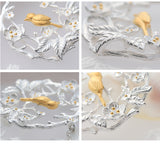 SILVER OF LIFE 925 SILVER NECKLACE WITH VINTAGE STYLE GOLD PLATED BIRD - boopdo
