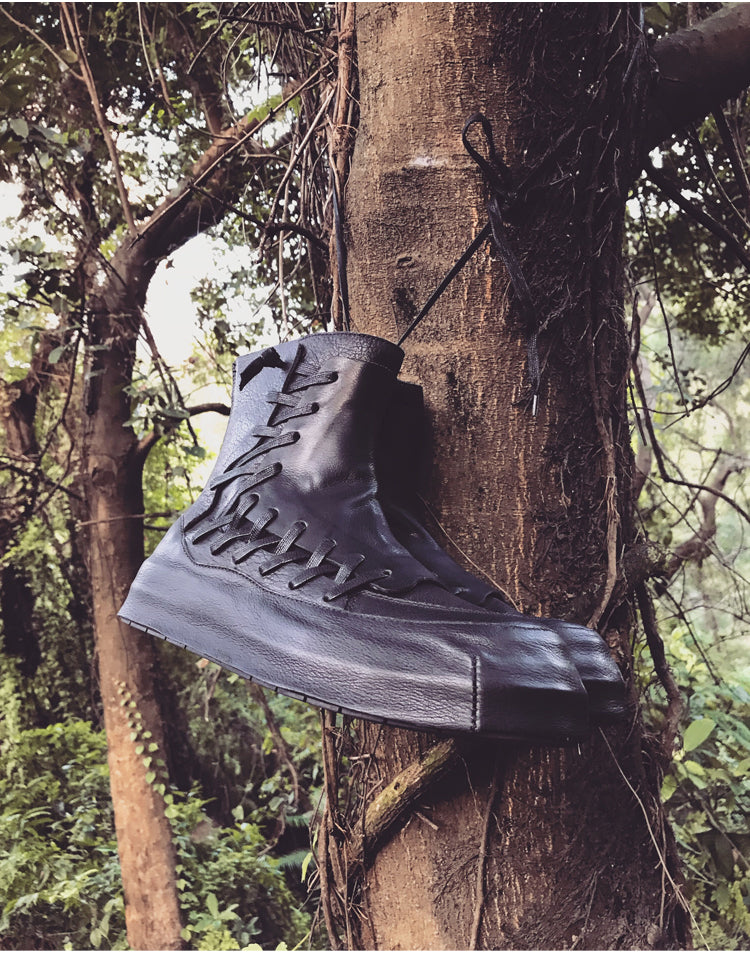 キョウト NESERV HYPE BEAST BOYS JAPANESE DESIGN MID SNEAKER BOOTS