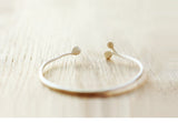 SILVER OF LIFE FRONT CUFF BRACELET WITH GOLD LEAF DESIGN - boopdo