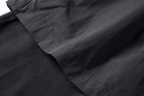 SNAPLOOX URBAN OBLIQUE DOUBLE LAYER FLEECE SKIRT PANTS IN BLACK - boopdo