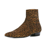 UNITED EURAX LEOPARD CHEER WEST ANKLE CHELSEA BOOTS - boopdo