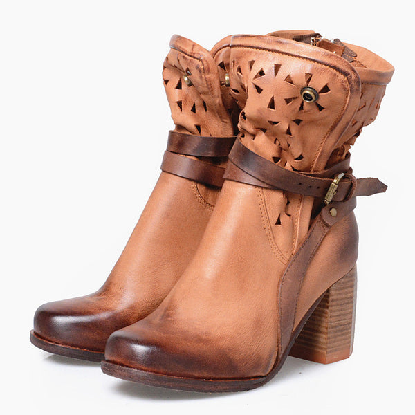 PROVA PERFETTO BOFFI BRITISH STYLE LEATHER WESTERN BOOTS - boopdo